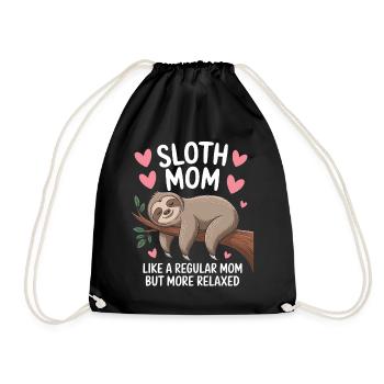Sloth Saying, Sloths, Funny, Sloth Gift - Drawstring Bag - black - Front