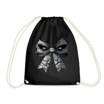 Coquettish Bow Golem Jewish Folklore Jew Mom - Drawstring Bag - black - Front