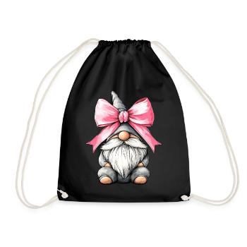 Coquette Bogen Gnom St. Patricks Day Kobold - Turnbeutel - Schwarz - Vorne