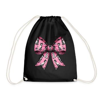 Coquettish Bow Faun Satyrs Goat Men Roman - Drawstring Bag - black - Front
