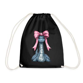 Kokettenbogen Loch Ness Monster Nessie - Turnbeutel - Schwarz - Vorne