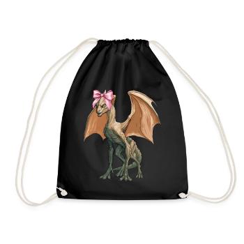 Coquettish Bow Van Meter Visitor Cryptid - Drawstring Bag - black - Front