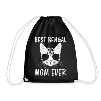 Bengalkatze Spruch Lustiges Bengalkatzen Geschenk - Turnbeutel - Schwarz - Vorne