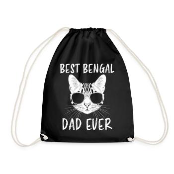 Bengalkatze Spruch Lustiges Bengalkatzen Geschenk - Turnbeutel - Schwarz - Vorne