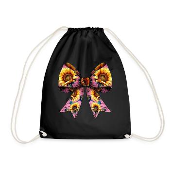 Coquette Bow Sunflower Cute Pink Plant Mom - Turnbeutel - Schwarz - Vorne