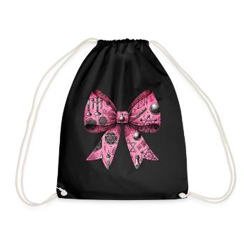 Coquette noeud alchimie symbole motif rose - Sac de sport léger - noir - Devant