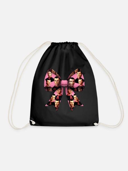Coquettish Bow Machiavelli The Prince - Drawstring Bag - black