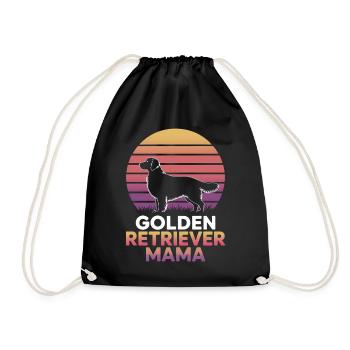 Golden Retriever Spruch Golden Retriever Geschenk - Turnbeutel - Schwarz - Vorne