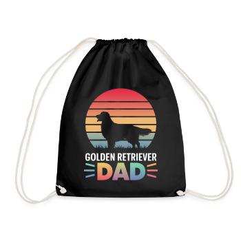 Golden Retriever Spruch Golden Retriever Geschenk - Turnbeutel - Schwarz - Vorne
