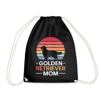 Golden Retriever Spruch Golden Retriever Geschenk - Turnbeutel - Schwarz - Vorne