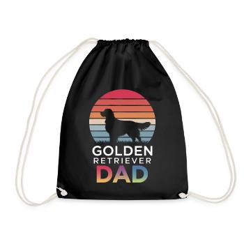 Golden Retriever Spruch Golden Retriever Geschenk - Turnbeutel - Schwarz - Vorne