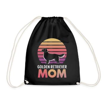 Golden Retriever Spruch Golden Retriever Geschenk - Turnbeutel - Schwarz - Vorne