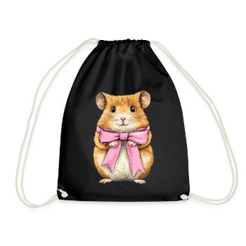 Coquette Arc Hamster Mignon Hammy Maman Mères - Sac de sport léger - noir - Devant