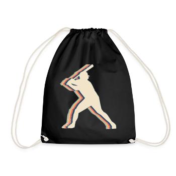 Baseballspieler Mannschaft Trainer Trainer Retro - Turnbeutel - Schwarz - Vorne