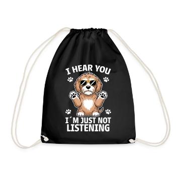 Cockapoo disant chiens drôle Cockapoo cadeau - Sac de sport léger - noir - Devant