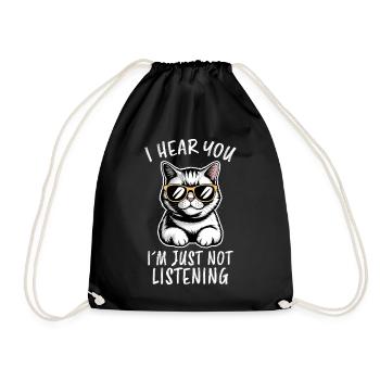 British Shorthair Dire Drôle de Chats Cadeau - Sac de sport léger - noir - Devant