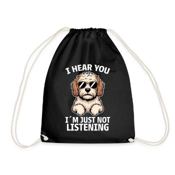 Cockapoo disant chiens drôle Cockapoo cadeau - Sac de sport léger - noir - Devant