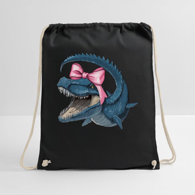 Coquette Bogen Mosasaurus Dinosaurier Mädchen Mama Turnbeutel
