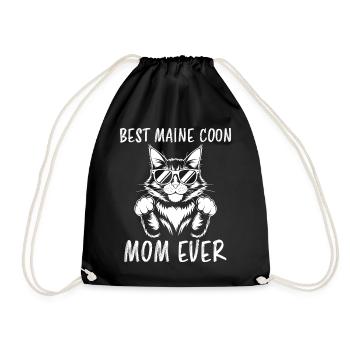 Maine Coon Saying Funny Maine Coon Gift - Drawstring Bag - black - Front