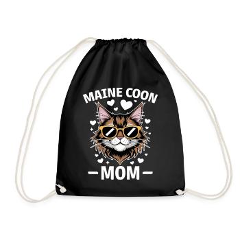 Maine Coon Saying Funny Maine Coon Gift - Drawstring Bag - black - Front