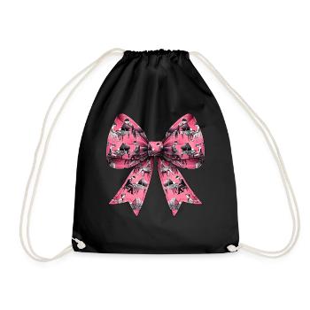 Coquette Bow Pianist Muster Klavier Mädchen Mom - Turnbeutel - Schwarz - Vorne