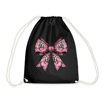 Coquette Bow Rodeo Barrel Racer Barrel Racing - Turnbeutel - Schwarz - Vorne