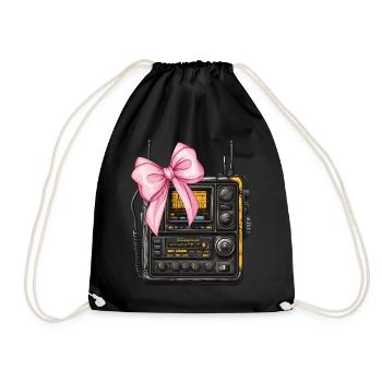 Coquette Bow Amateurfunkerin Amateurfunkerin - Turnbeutel - Schwarz - Vorne