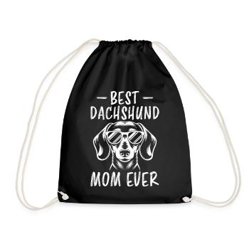 Teckel disant teckel maman drôle teckel cadeau - Sac de sport léger - noir - Devant
