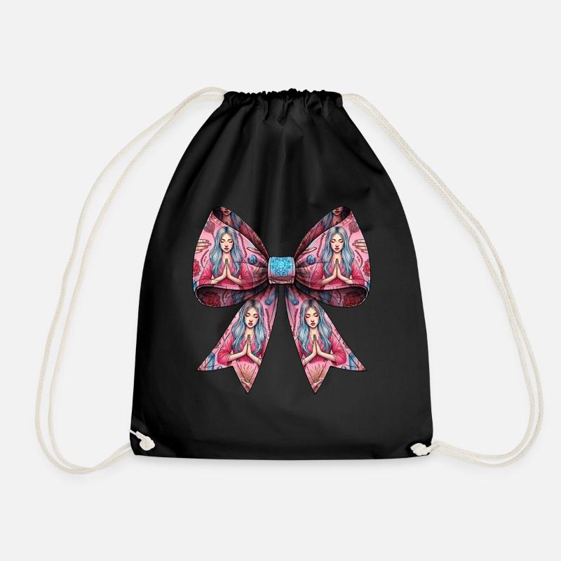 Coquette Bow Reiki Healer Healing Pattern Maman - Sac de sport léger - noir