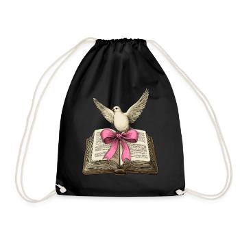 Kokette Bogen Christlicher Pastor Bibel Taube Mama - Turnbeutel - Schwarz - Vorne