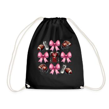 Coquette Bow Joueur de Football Mère Fête des Mères - Sac de sport léger - noir - Devant