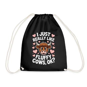 Highland Cow Highland Ecossais Highland Cattle Gift - Sac de sport léger - noir - Devant