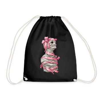 Kokette Schleife Mumie Spooky Halloween Mama - Turnbeutel - Schwarz - Vorne