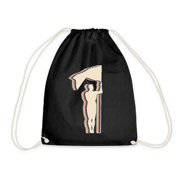 Garde de couleur Fanfare Rétro Line Art - Sac de sport léger - noir - Devant