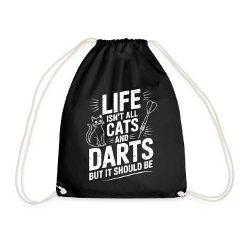 Fléchettes Dire Chats Fléchettes Drôles Fléchettes Cadeau - Sac de sport léger - noir - Devant