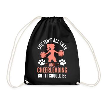 Cheerleading Spruch Lustiges Cheerleading Geschenk - Turnbeutel - Schwarz - Vorne