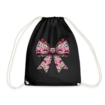 Coquette arc théâtre masque motif drame comédie - Sac de sport léger - noir - Devant