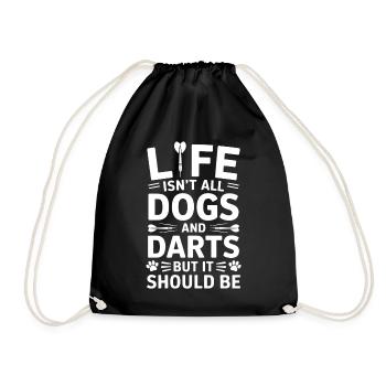 Fléchettes Dire Chien Fléchettes Drôle Fléchettes Cadeau - Sac de sport léger - noir - Devant