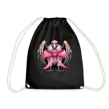 Coquette Bogen Geier Vogel Mädchen Mama rosa - Turnbeutel - Schwarz - Vorne