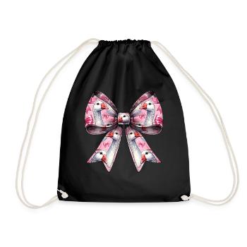 Coquette Bow Goose Duck Pattern Mom Girl Pink - Turnbeutel - Schwarz - Vorne