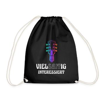 Guitar multi-stringed interested - Drawstring Bag - black - Front