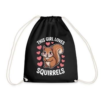 Écureuil disant drôle drôle d’écureuil cadeau - Sac de sport léger - noir - Devant