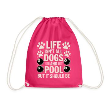 Pool Billiard Spruch Lustig Pool Billiard Geschenk - Turnbeutel - Fuchsia - Vorne