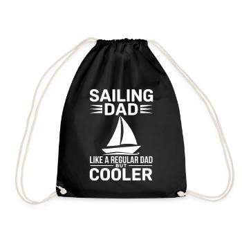 Segeln Spruch Papa Vater Segler Segeln Geschenk - Turnbeutel - Schwarz - Vorne