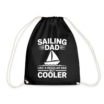Segeln Spruch Papa Vater Segler Segeln Geschenk - Turnbeutel - Schwarz - Vorne