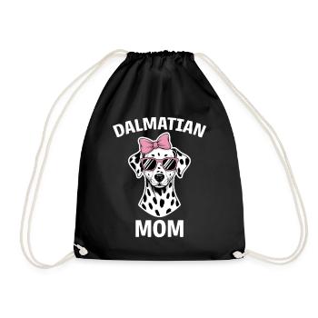 Dalmatien disant maman drôle cadeau dalmatien - Sac de sport léger - noir - Devant