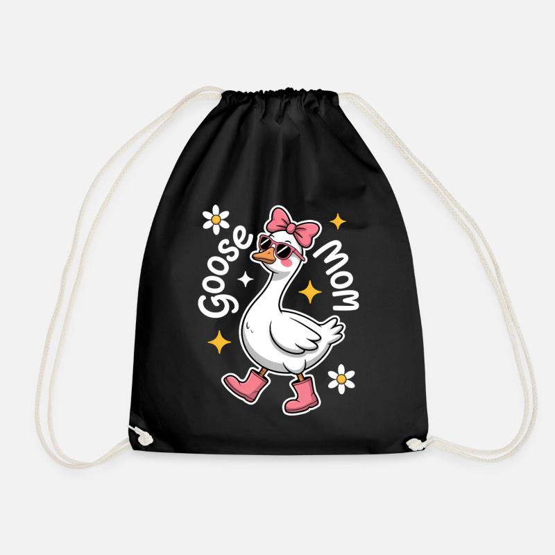 Gans Spruch Mama Gänse Lustiges Gans Geschenk - Turnbeutel - Schwarz