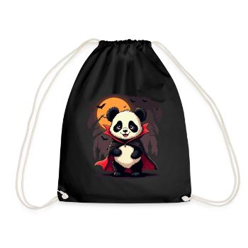 Vampir Panda Spook Puff! - Turnbeutel - Schwarz - Vorne