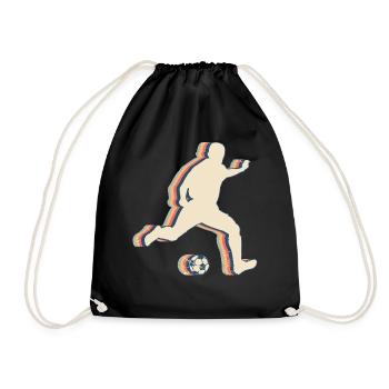 Fußballspieler Mannschaft Trainer Trainer Retro - Turnbeutel - Schwarz - Vorne