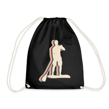 Stand Up Paddle SUP Retro Line Art - Sac de sport léger - noir - Devant